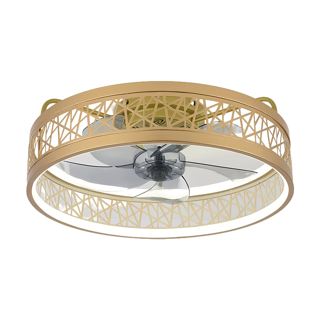 Ultra Thin Nordic Round Ceiling Fan with Light for Modern Living Rooms