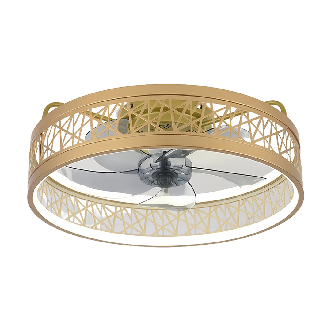 Ultra Thin Nordic Round Ceiling Fan with Light for Modern Living Rooms