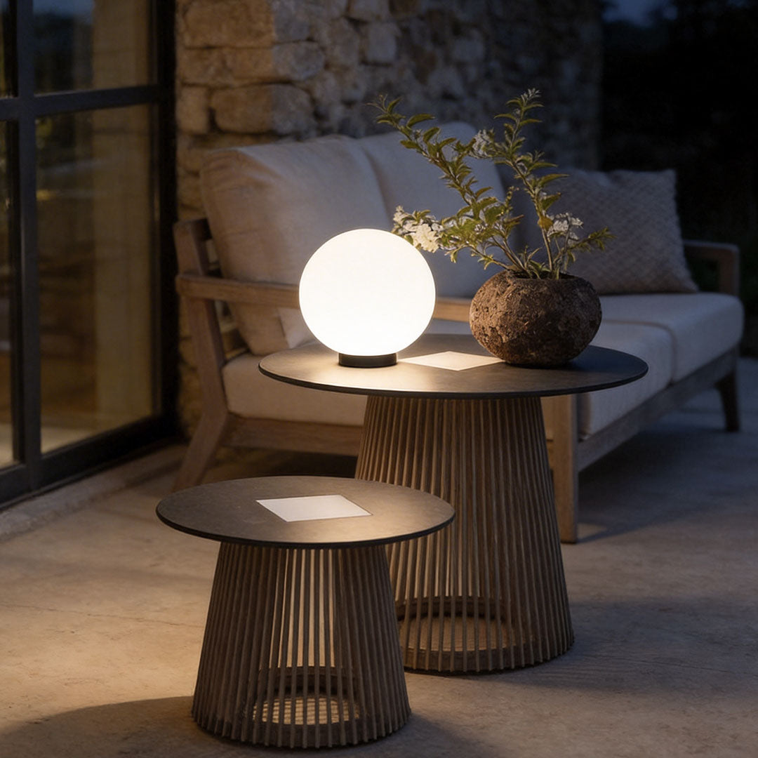 Waterproof Modern Acrylic Moon-Shaped Round Landscape Light Fixture