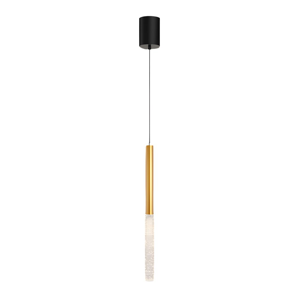Modern Elongated Cylinder Acrylic Pendant Light with 3-Step Dimming for Living Room