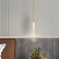 Modern Elongated Cylinder Acrylic Pendant Light with 3-Step Dimming for Living Room