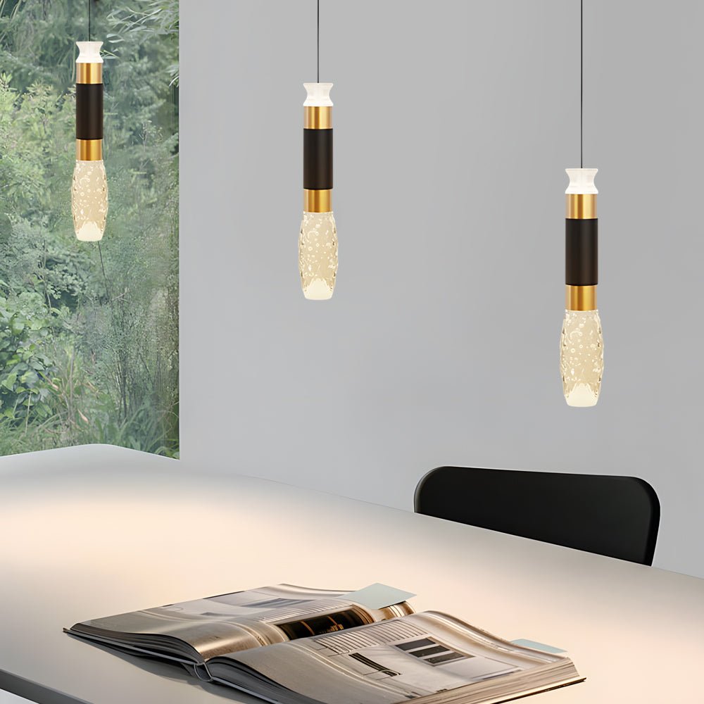 Contemporary Silver Aluminum 3-Step Dimming LED Pendant Light for Living Room