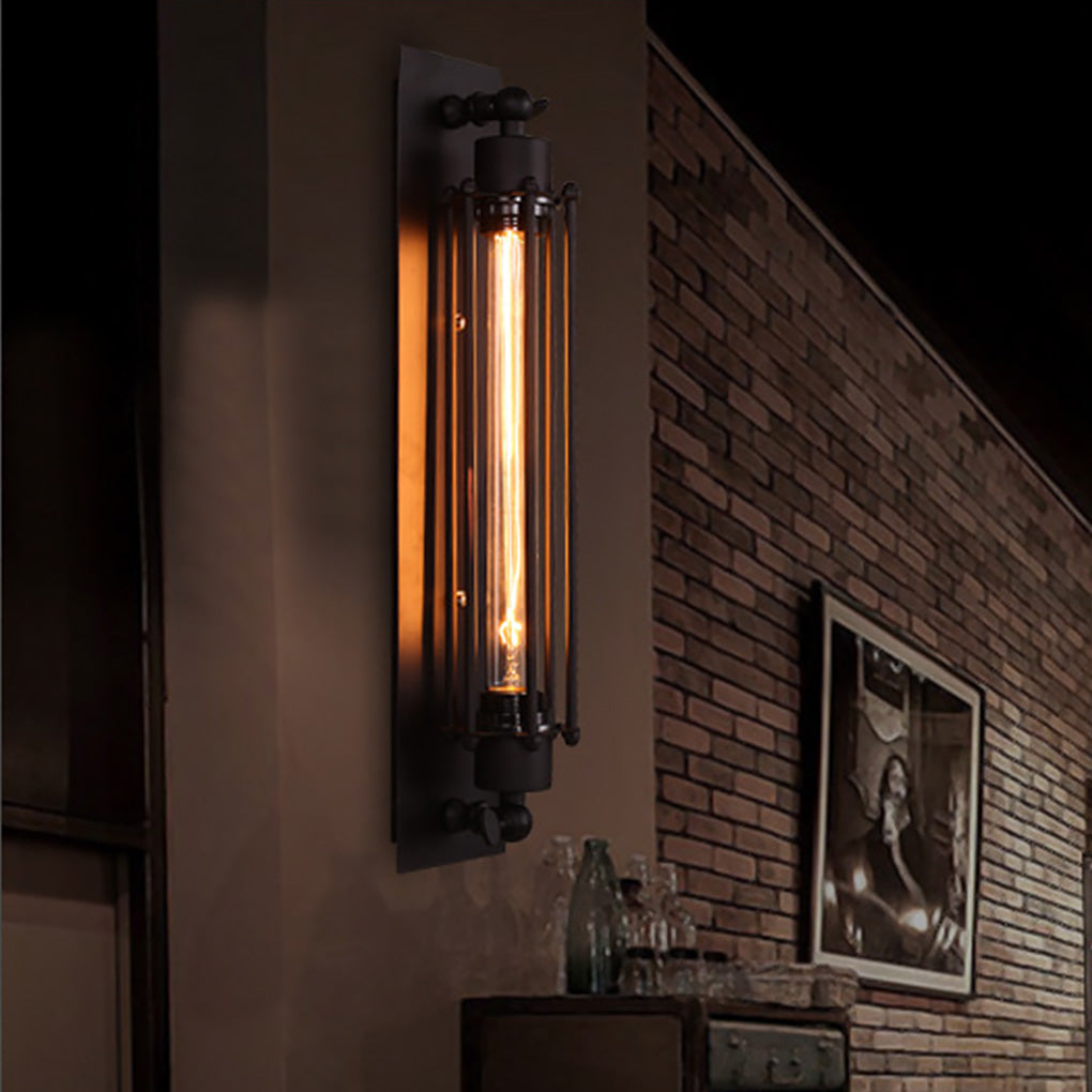 Black Iron Vintage Industrial Wall Sconce Light for Home Decor Elegance
