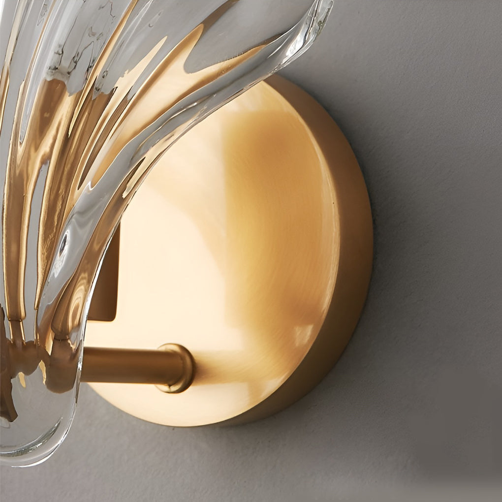 Elegant Seashell-Shaped LED Glass Wall Lamp for Coastal Home Décor