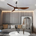 Modern Black 52" 3-Blade LED Ceiling Fan with Remote for Living Room