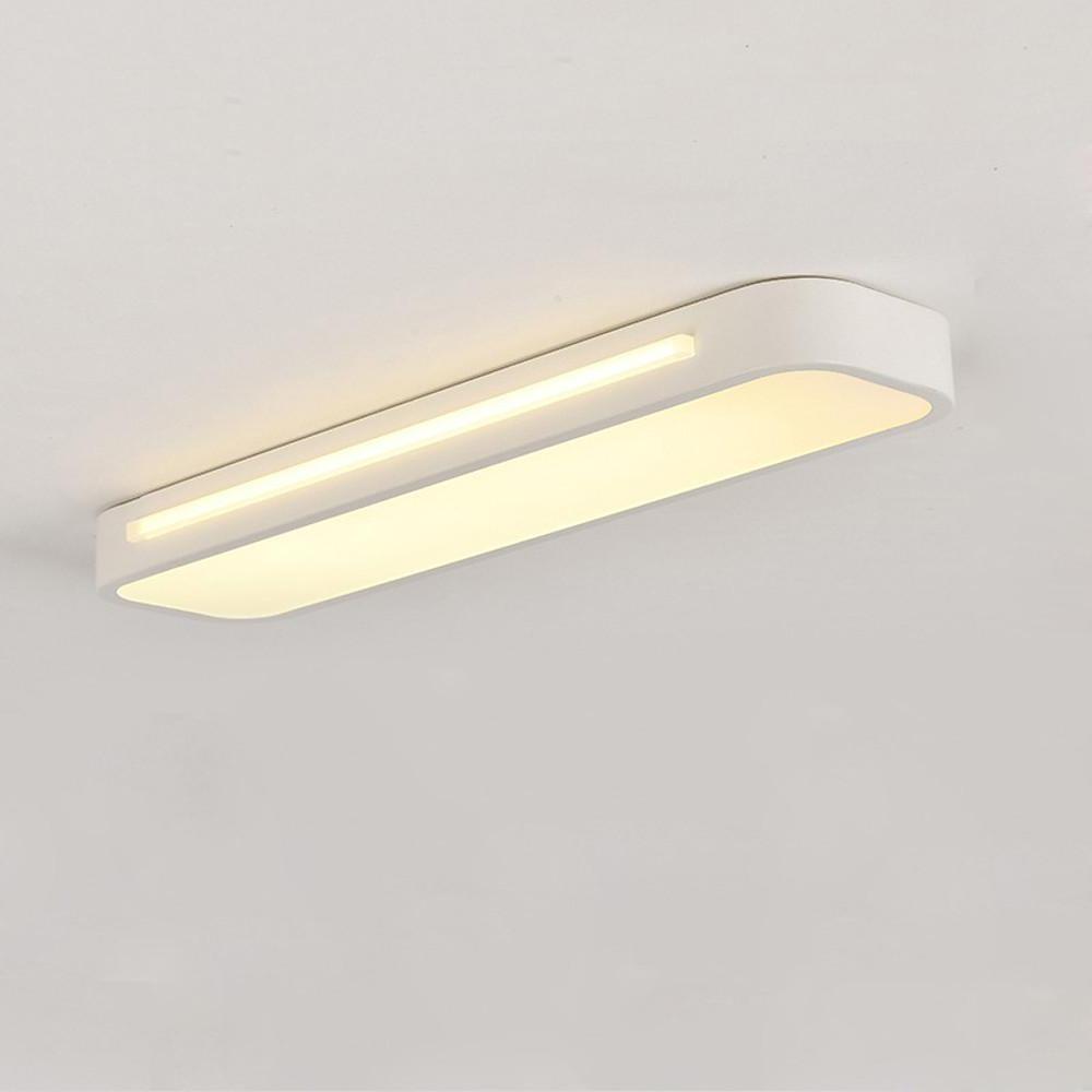 Minimalist White LED Flush Mount Oval Ceiling Light for Modern Spaces