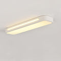 Minimalist White LED Flush Mount Oval Ceiling Light for Modern Spaces