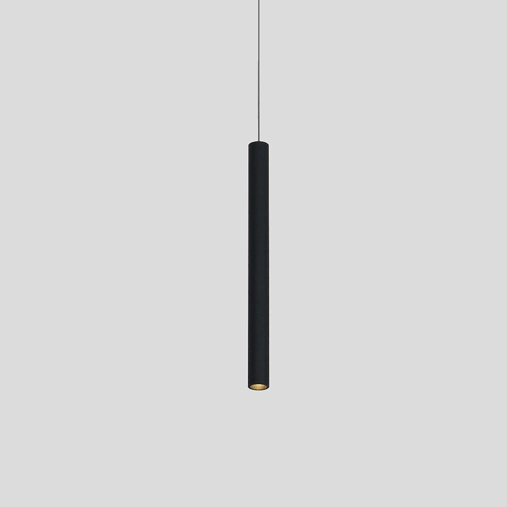 Sleek Black LED Pendant Light with Downlight for Kitchen or Dining Room