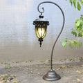 Elegant European Arched Floor Lantern in Antique Bronze for Living Room