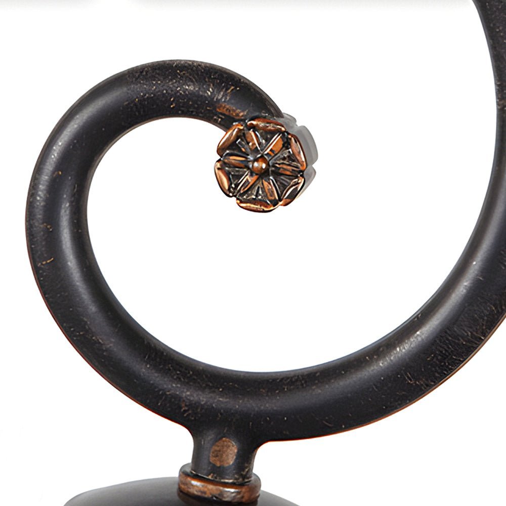 Elegant European Arched Floor Lantern in Antique Bronze for Living Room