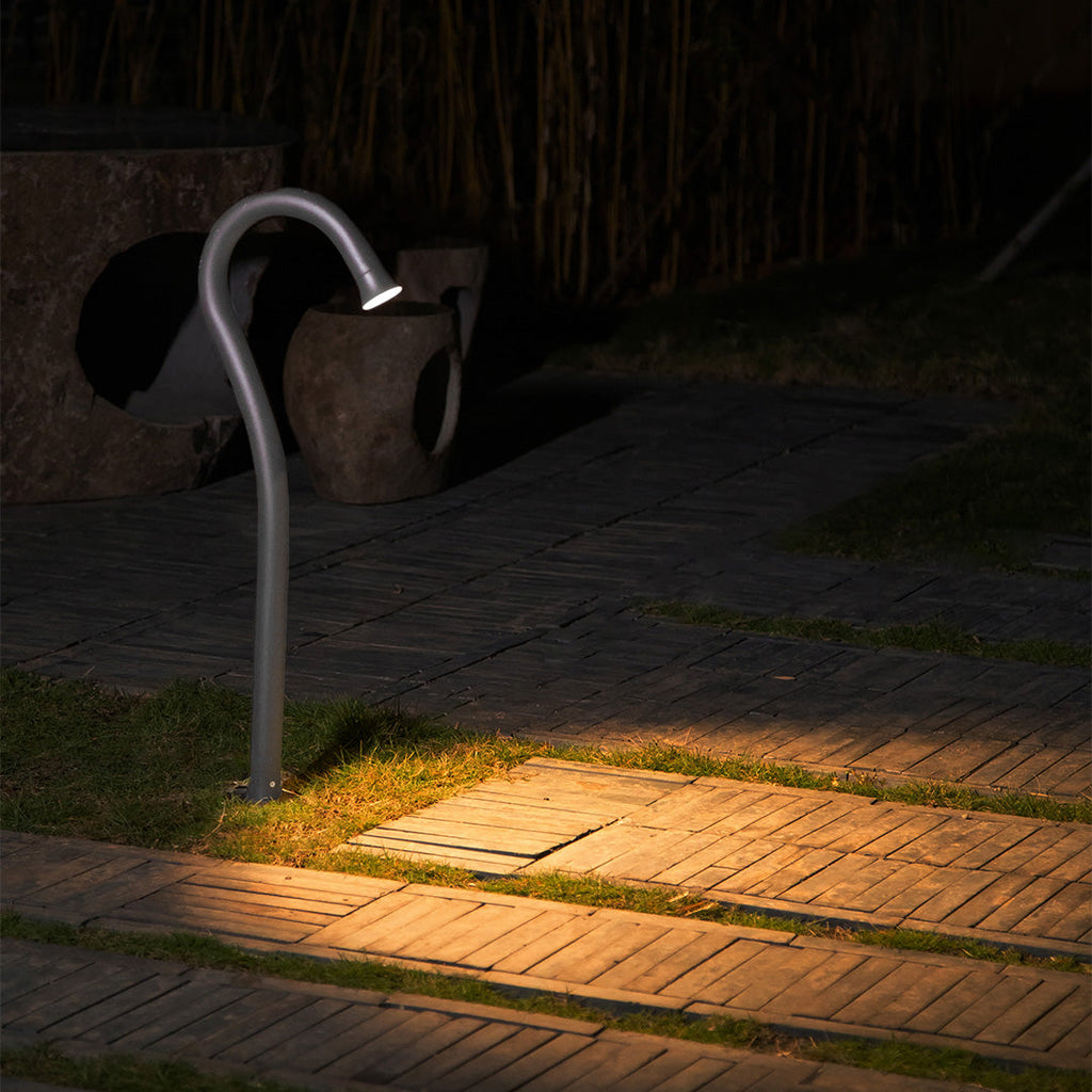 Sleek Solar LED Garden Lights - Durable Stainless Steel for Outdoor Spaces