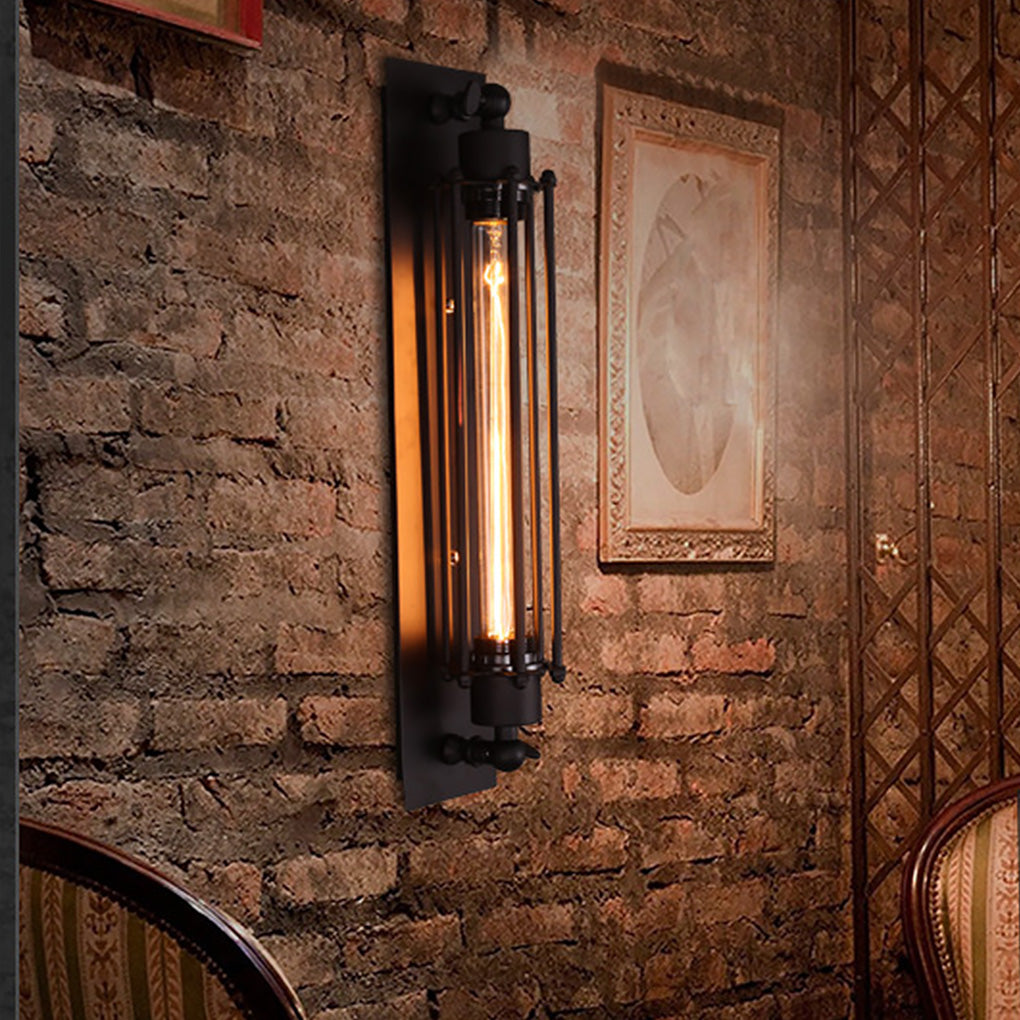 Black Iron Vintage Industrial Wall Sconce Light for Home Decor Elegance