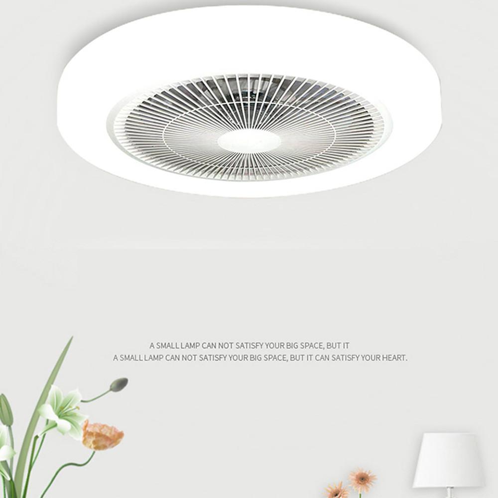 Modern White Bladeless LED Ceiling Fan Light for Living Room Decor