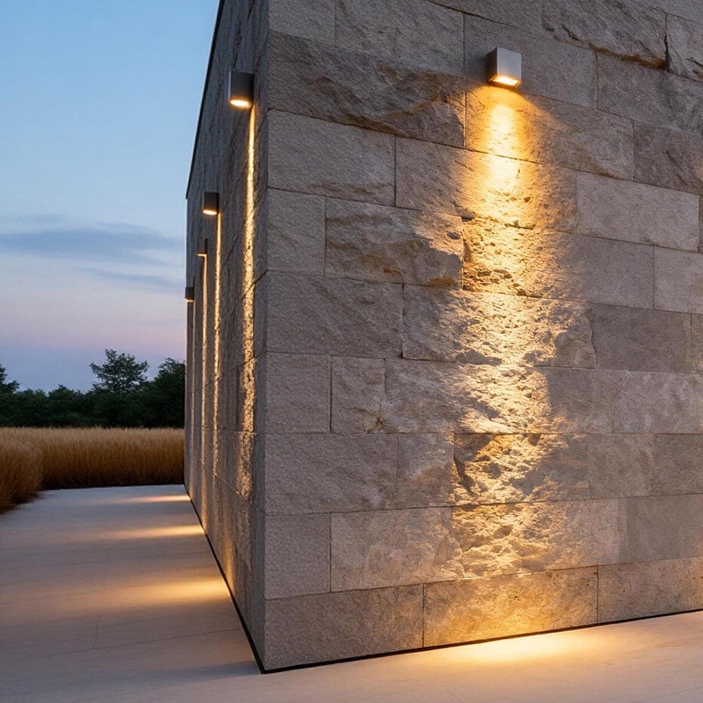 Waterproof Modern LED Wall Spot Lights in Sleek Black for Outdoor Spaces