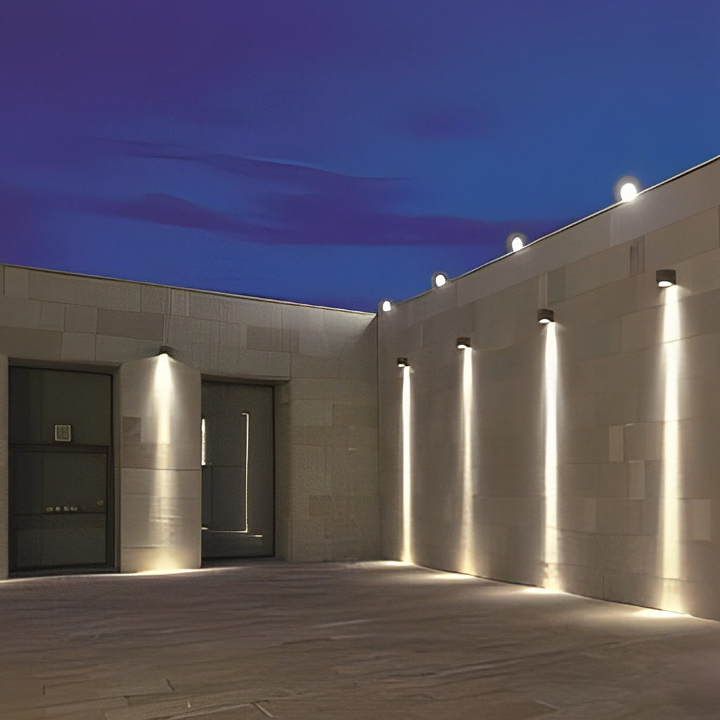 Waterproof Modern LED Wall Spot Lights in Sleek Black for Outdoor Spaces