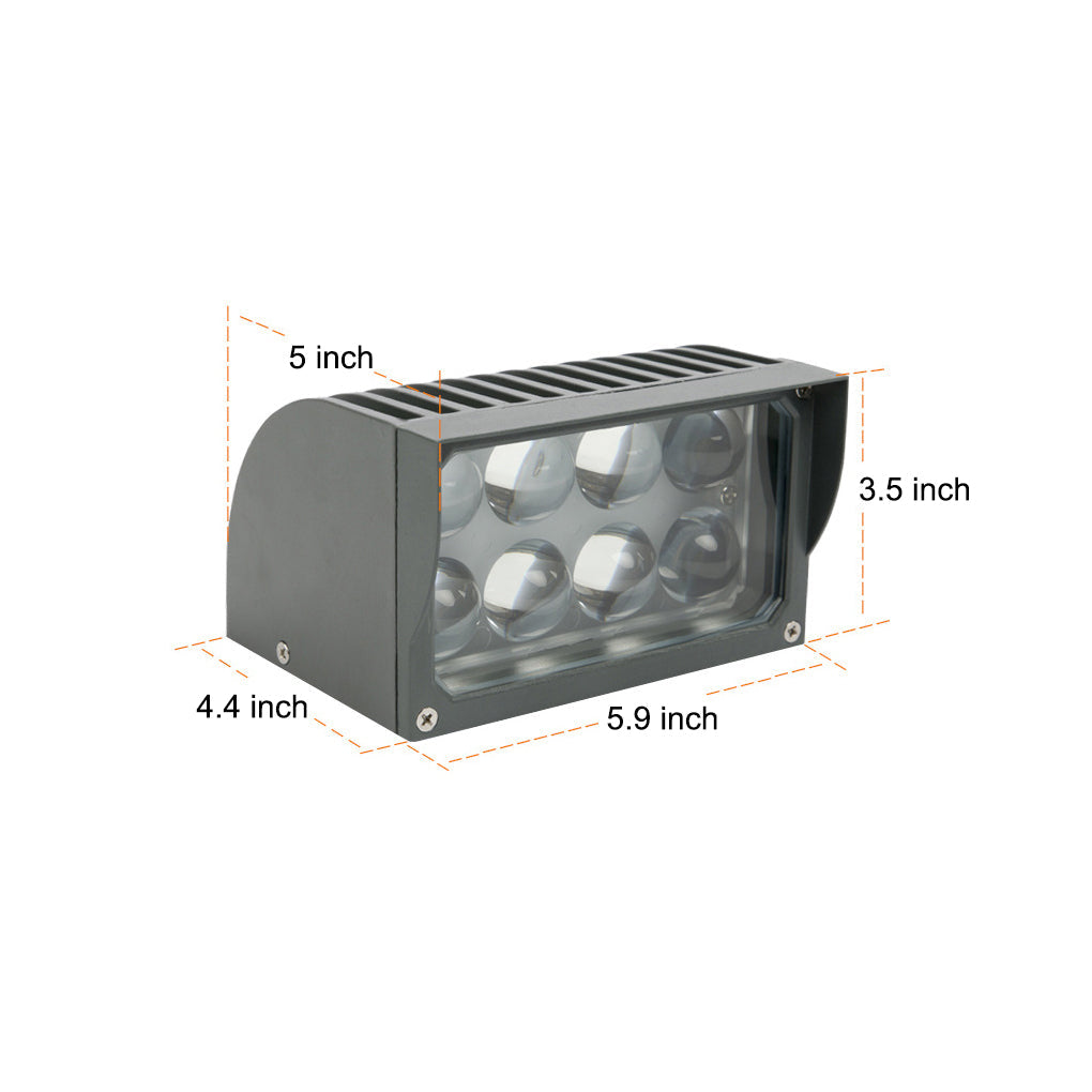 Waterproof Modern LED Wall Spot Lights in Sleek Black for Outdoor Spaces