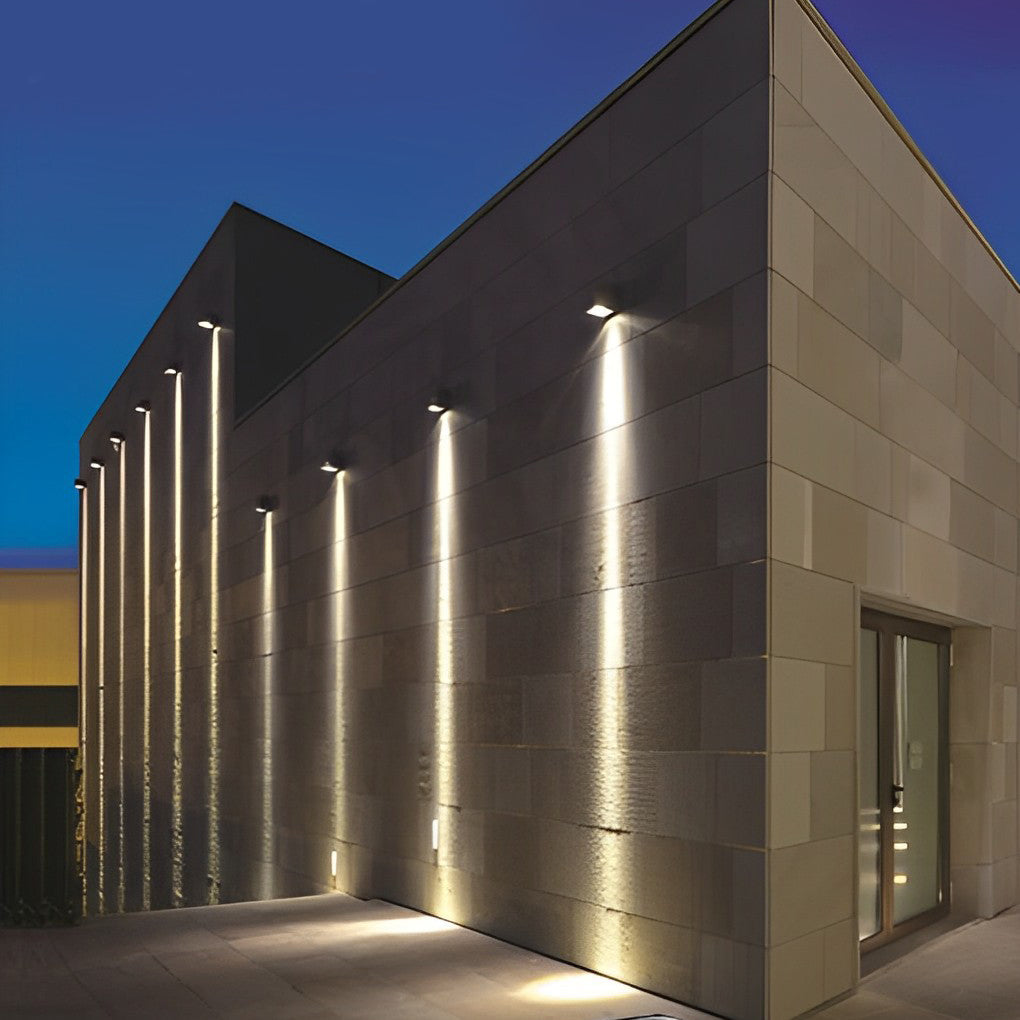 Waterproof Modern LED Wall Spot Lights in Sleek Black for Outdoor Spaces