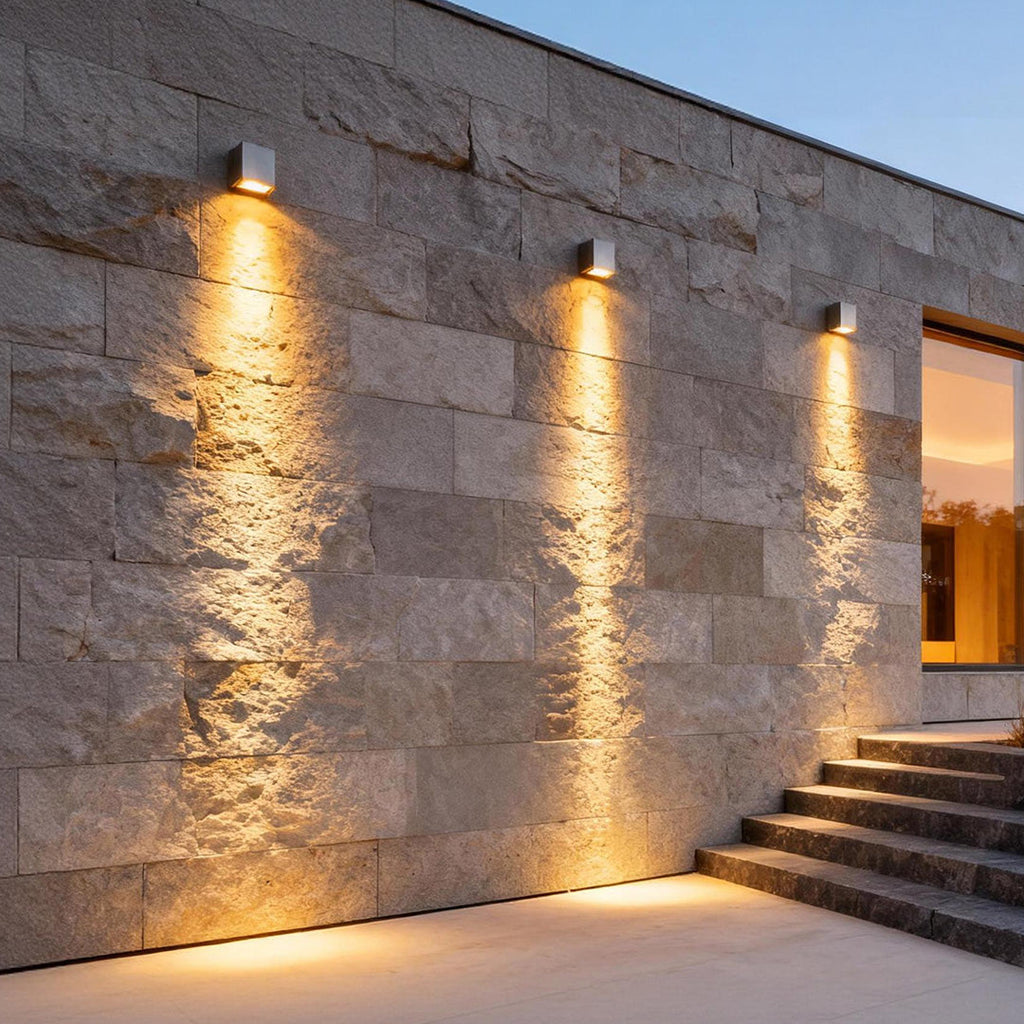 Waterproof Modern LED Wall Spot Lights in Sleek Black for Outdoor Spaces