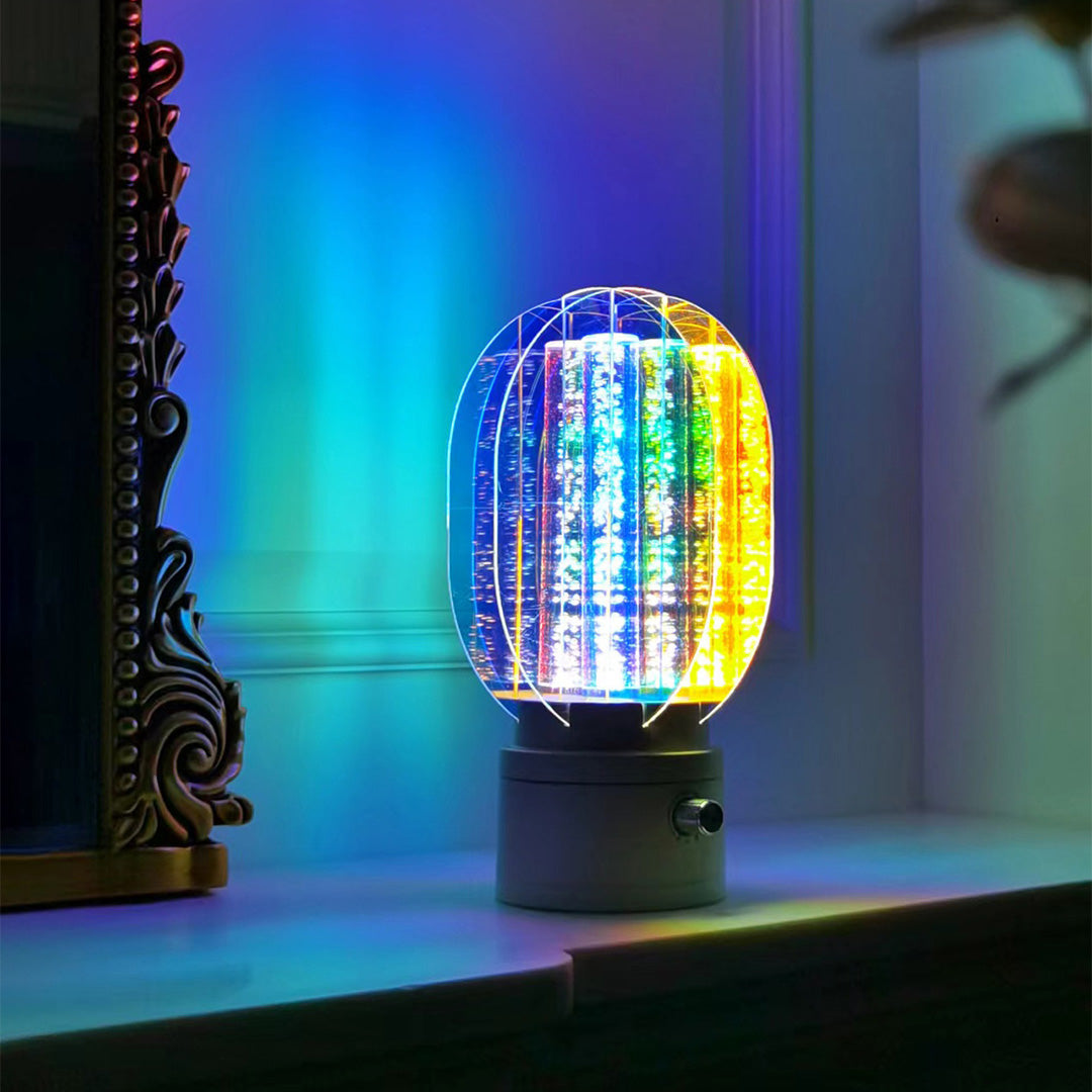 Vibrant Aluminum LED Table Lamps - Artistic Design for Modern Rooms