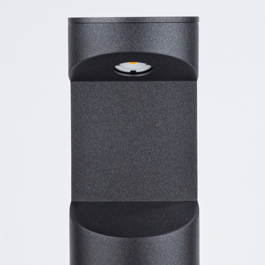 Minimalist Black Metal Outdoor Bollard Light for Pathway & Garden