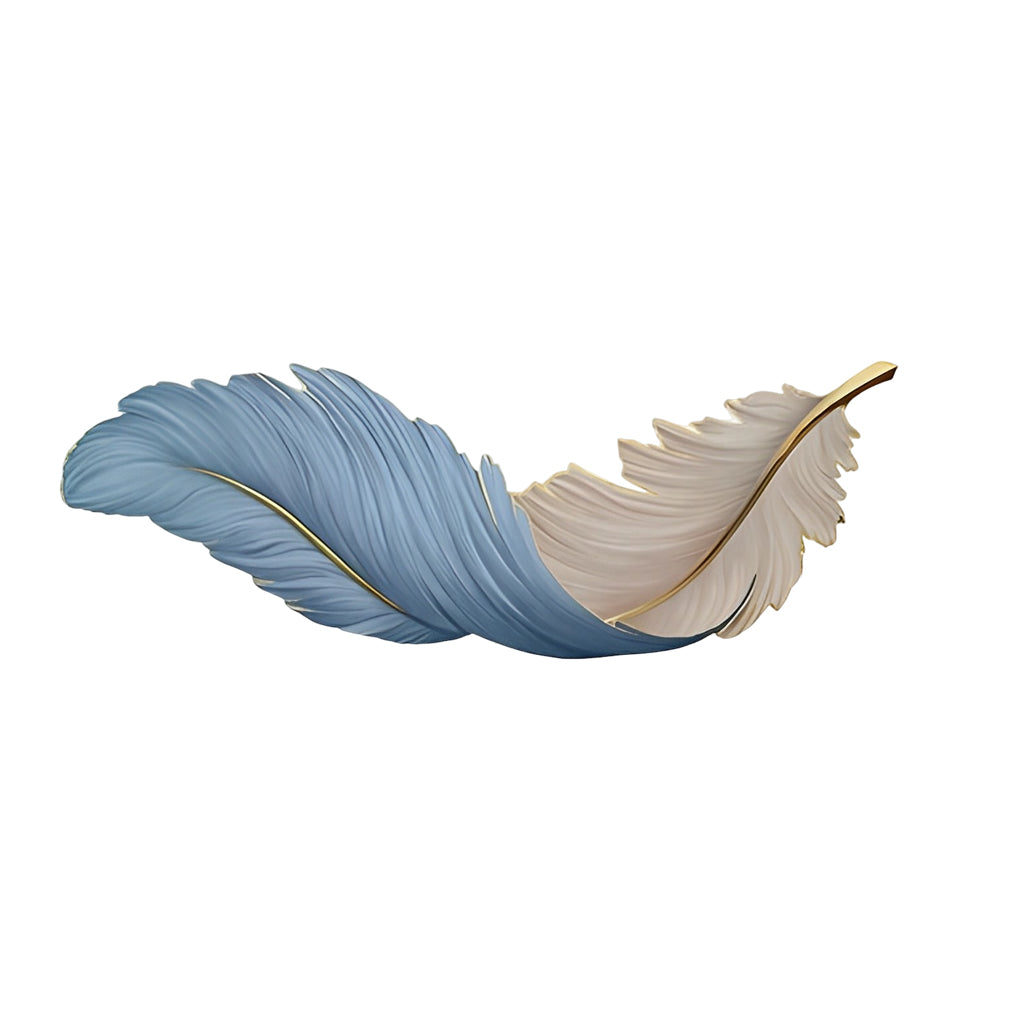 Modern White Feather LED Wall Lamp for Luxury Living Room Decor