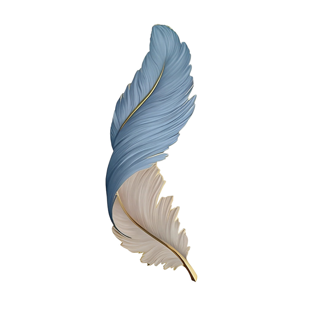 Modern White Feather LED Wall Lamp for Luxury Living Room Decor