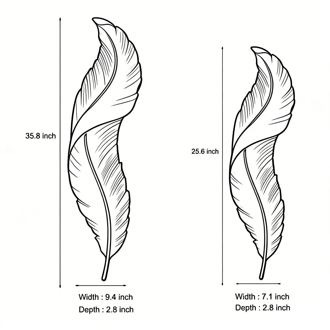 Modern White Resin Feather LED Wall Light for Corridor & Hallway Decor
