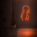 Chic Pink Female Silhouette LED Neon Wall Art for Bedroom Decor