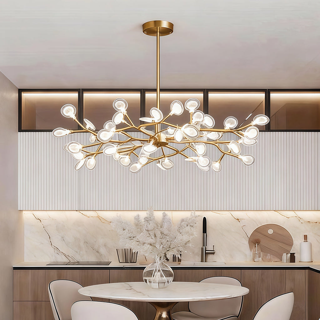 Modern White LED Firefly Pendant Light Fixture for Dining Room Decor