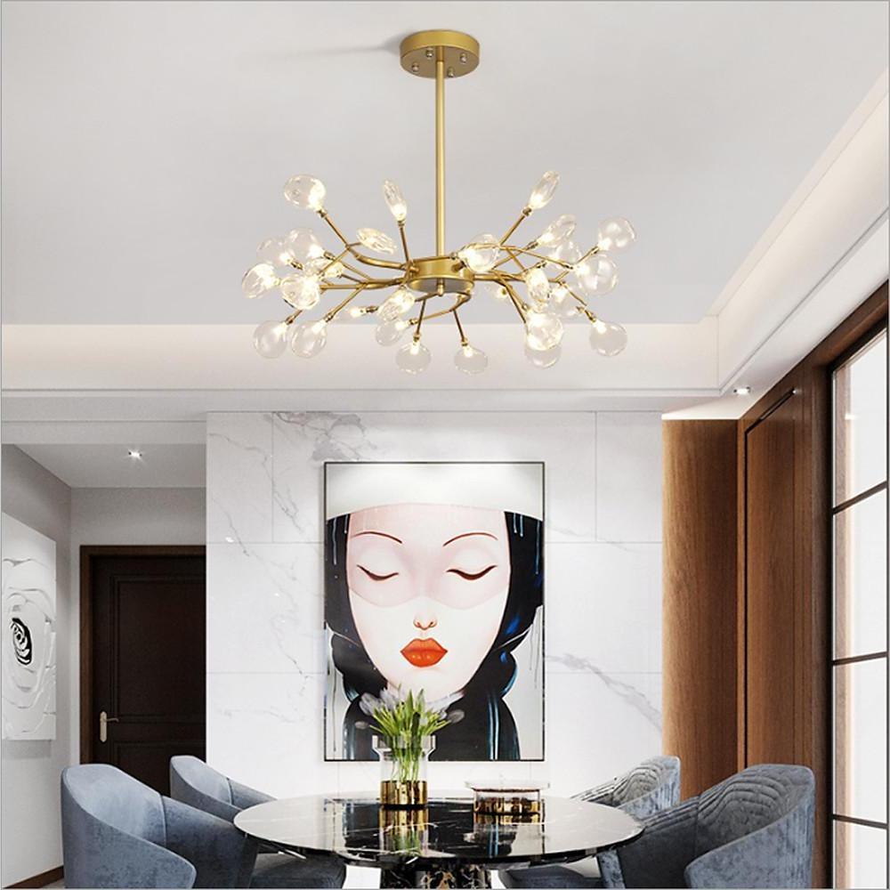 Modern White LED Firefly Pendant Light Fixture for Dining Room Decor