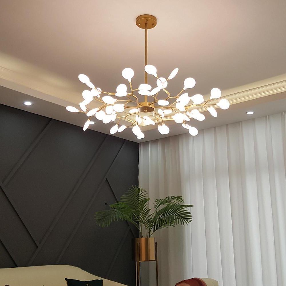Modern White LED Firefly Pendant Light Fixture for Dining Room Decor
