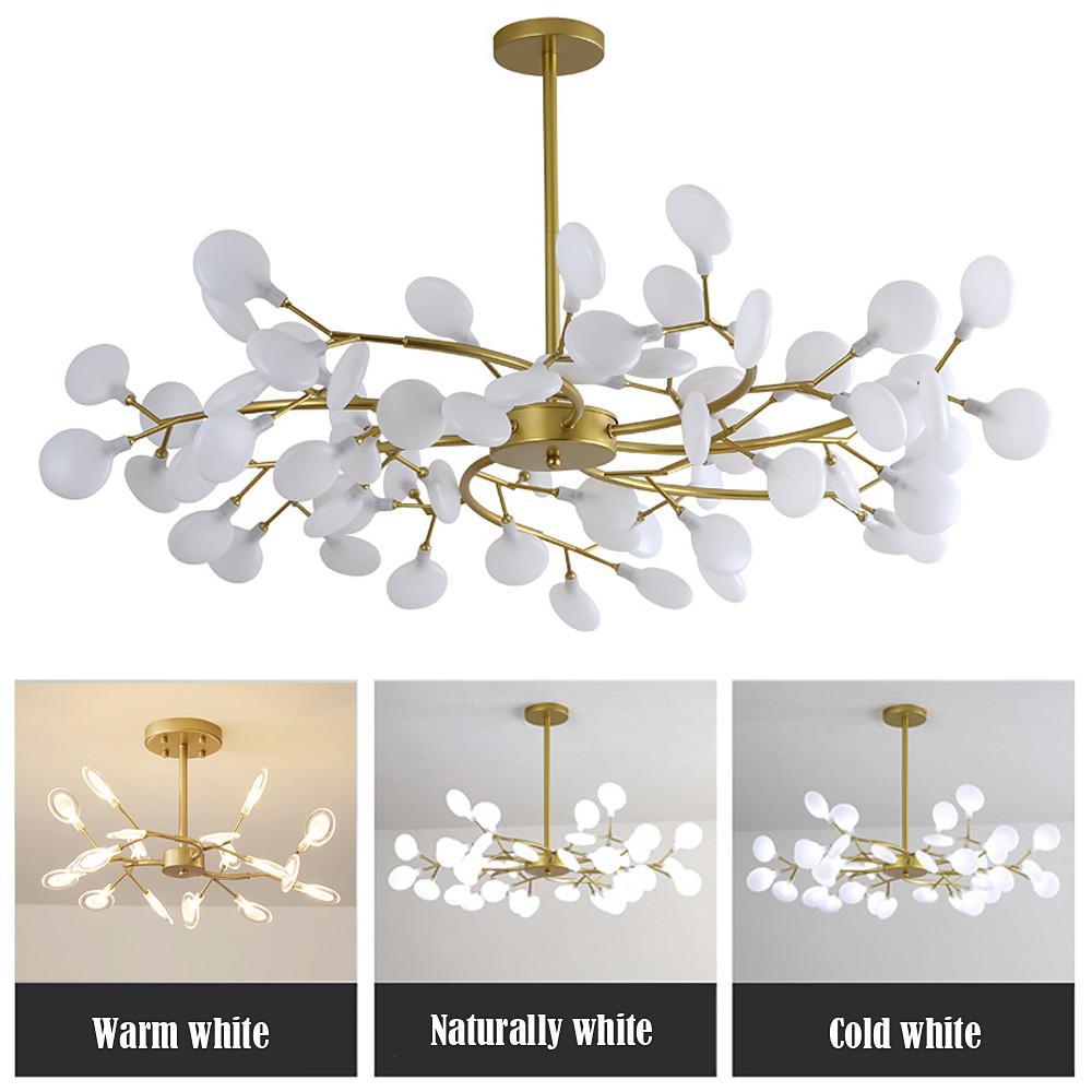 Modern White LED Firefly Pendant Light Fixture for Dining Room Decor