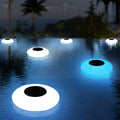 Solar-Powered RGB Floating Pond Light - White Waterproof LED Fixture