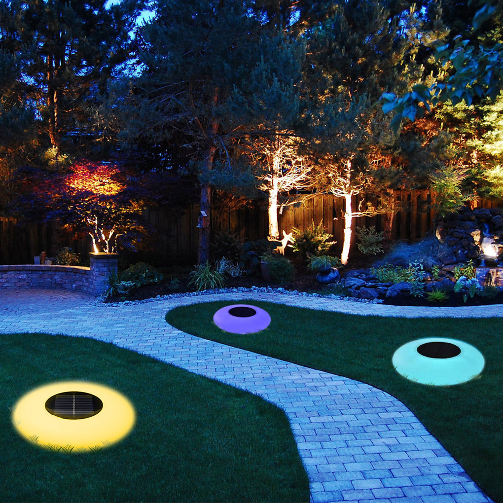 Solar-Powered RGB Floating Pond Light - White Waterproof LED Fixture