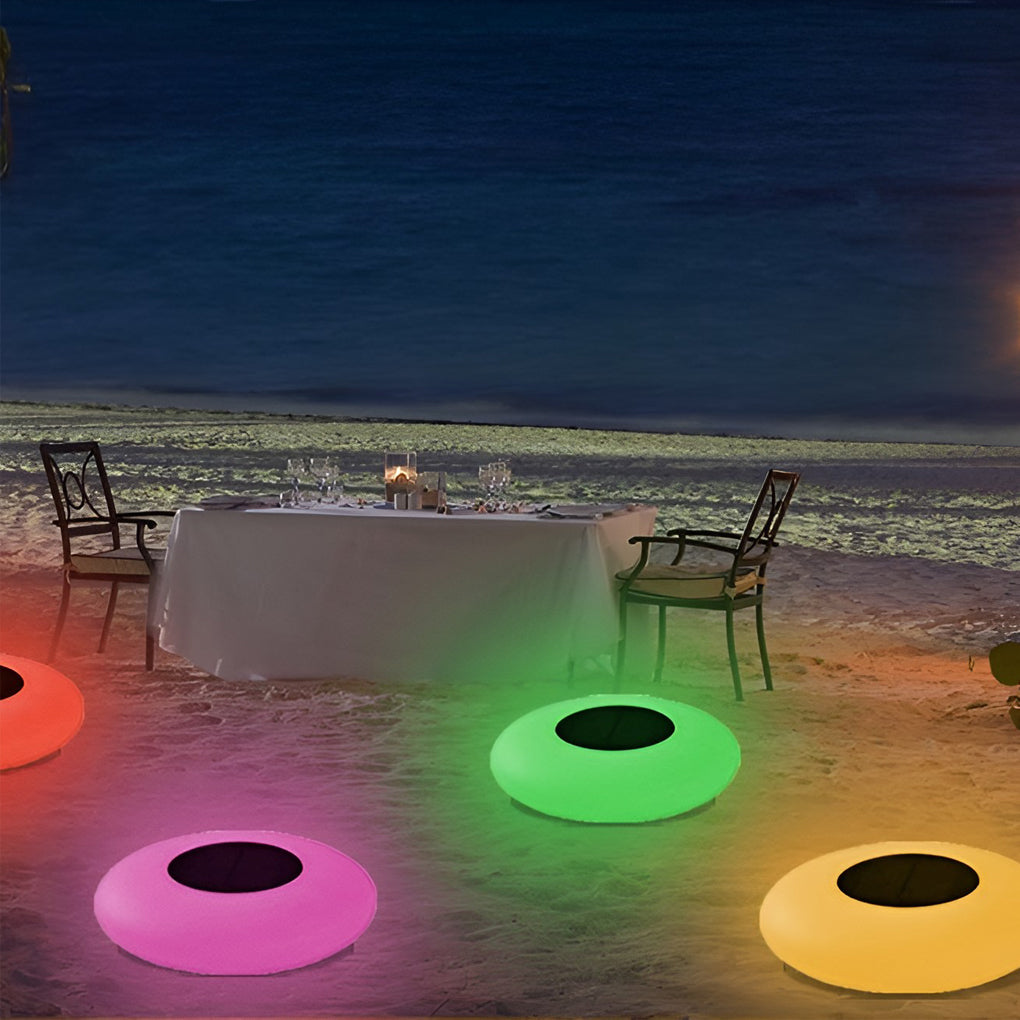 Solar-Powered RGB Floating Pond Light - White Waterproof LED Fixture