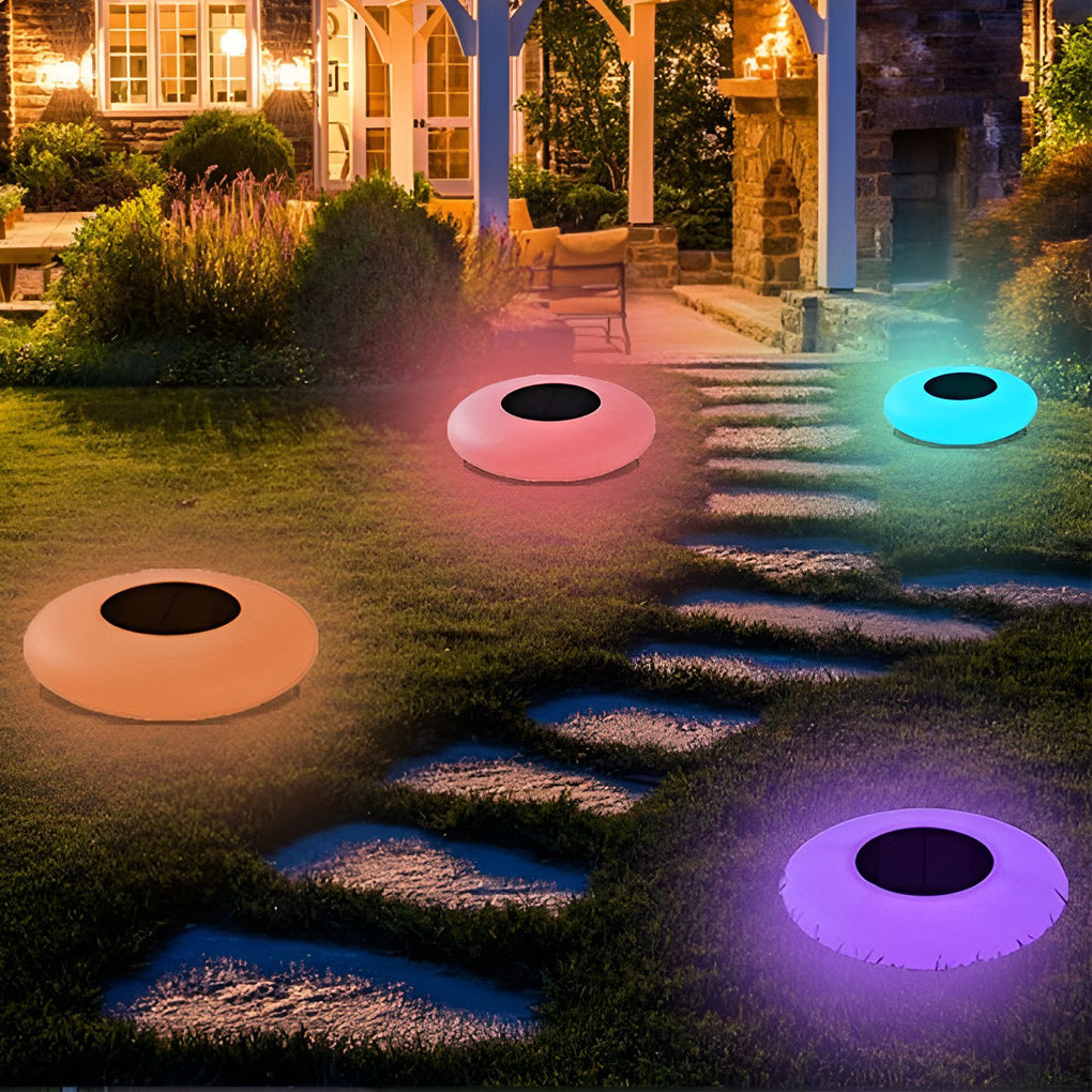 Solar-Powered RGB Floating Pond Light - White Waterproof LED Fixture