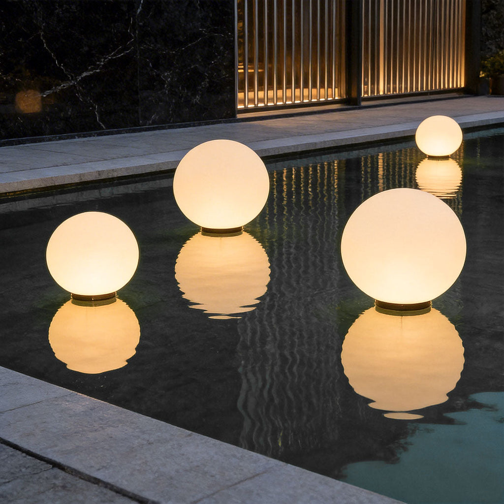 Waterproof Modern Acrylic Moon-Shaped Round Landscape Light Fixture
