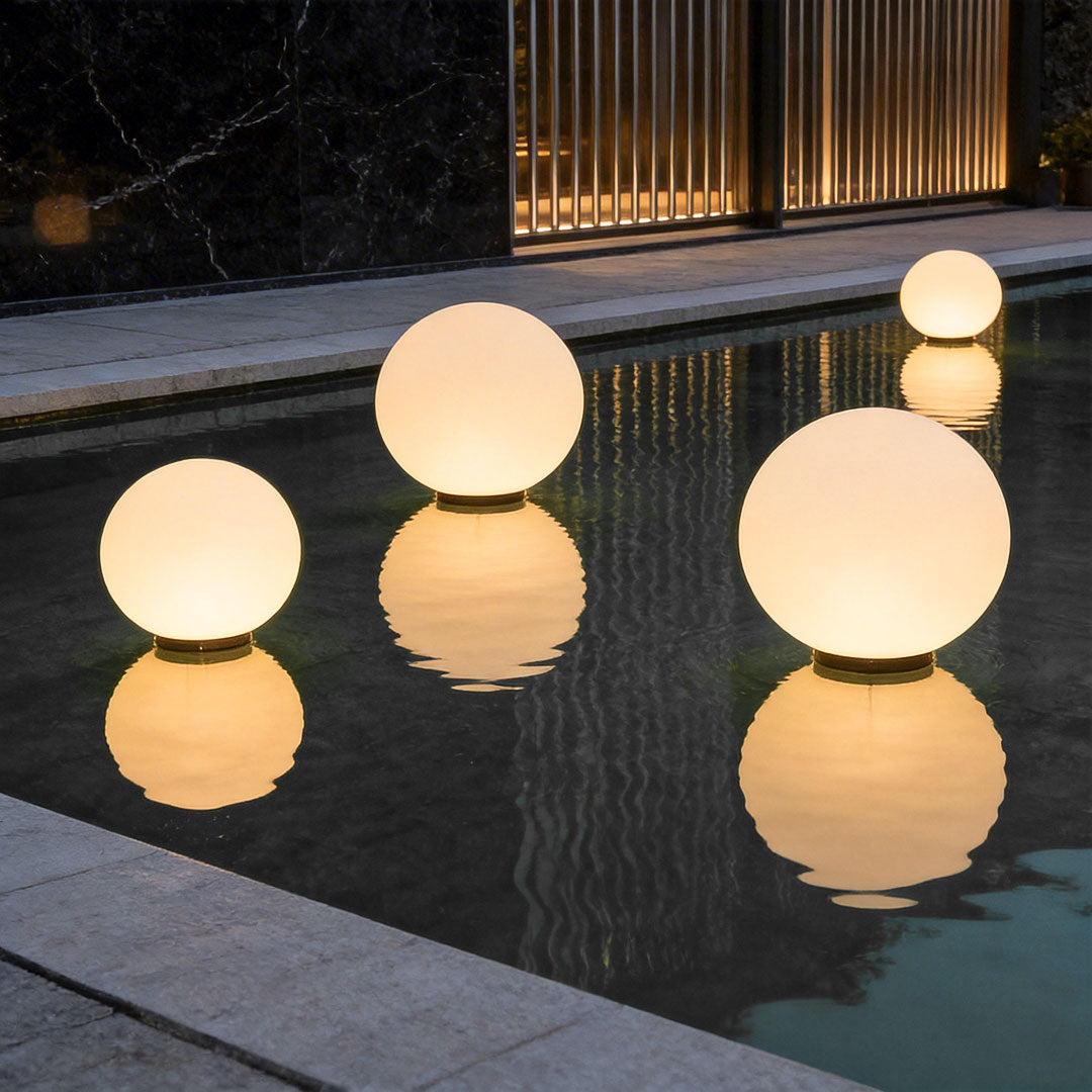 Waterproof Modern Acrylic Moon-Shaped Round Landscape Light Fixture