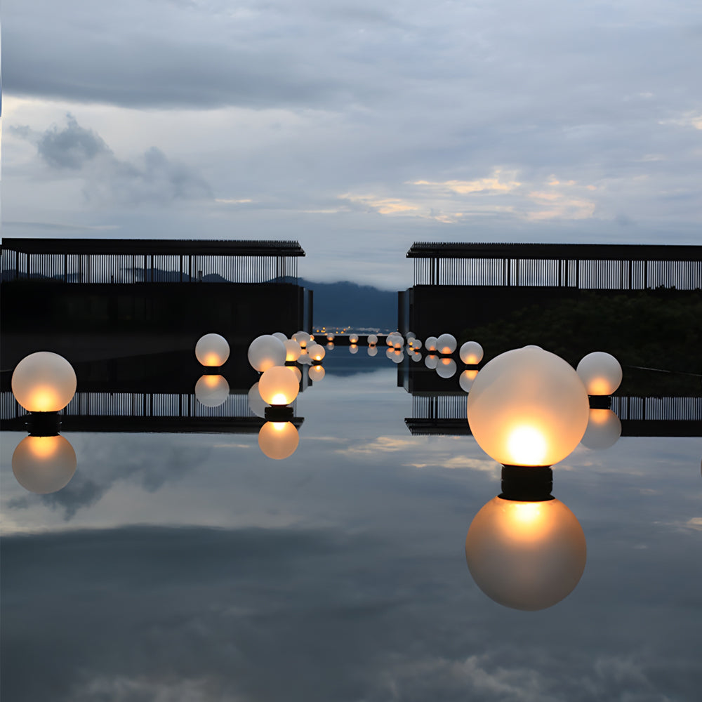 Waterproof Modern Acrylic Moon-Shaped Round Landscape Light Fixture