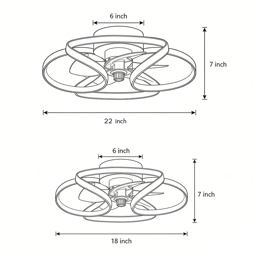 Modern White Flower Ceiling Fan with LED Light for Living Room Decor