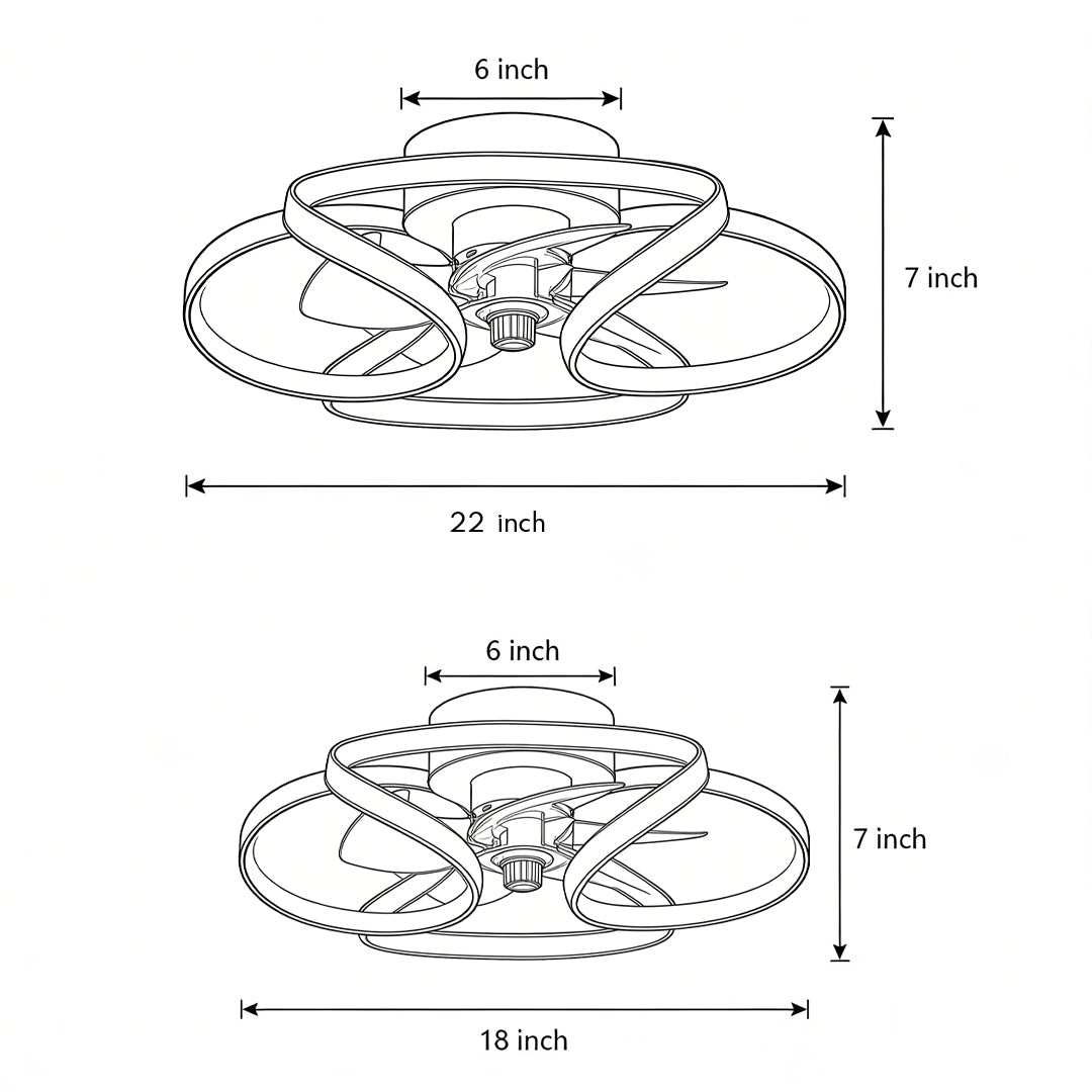 Modern White Flower Ceiling Fan with LED Light for Living Room Decor