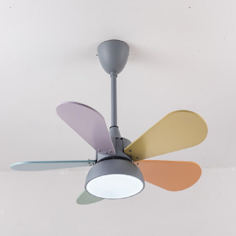 Vibrant Multi-Colored Kids Ceiling Fan Pendant Light for Bedroom Decor