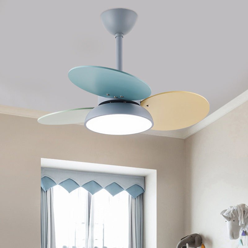Vibrant Multi-Colored Kids Ceiling Fan Pendant Light for Bedroom Decor