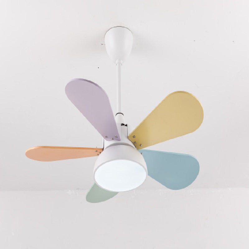Vibrant Multi-Colored Kids Ceiling Fan Pendant Light for Bedroom Decor