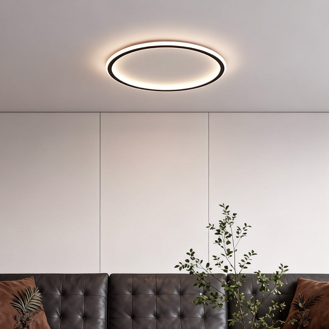 Modern White Acrylic LED Circle Ceiling Light Fixture for Home Decor