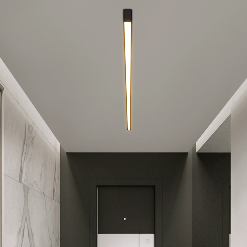 Sleek Black Linear LED Ceiling Light Fixture for Modern Living Spaces