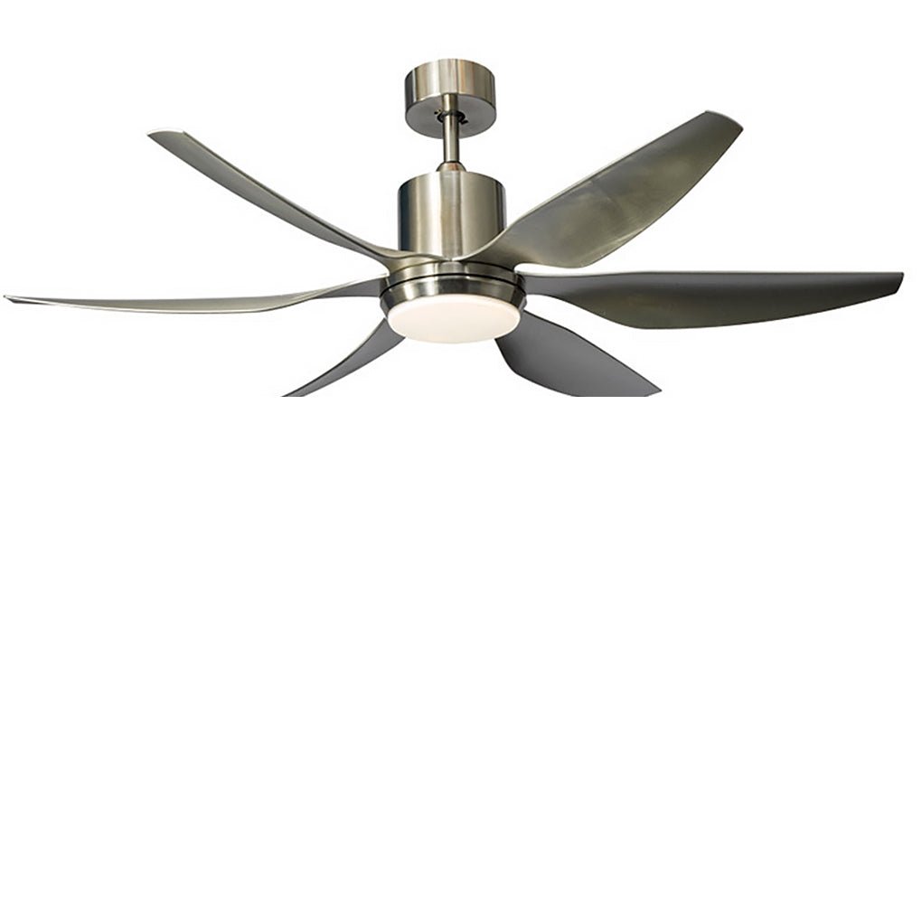 Modern 66-Inch Black Silent Ceiling Fan with Dimmable LED Light & Remote