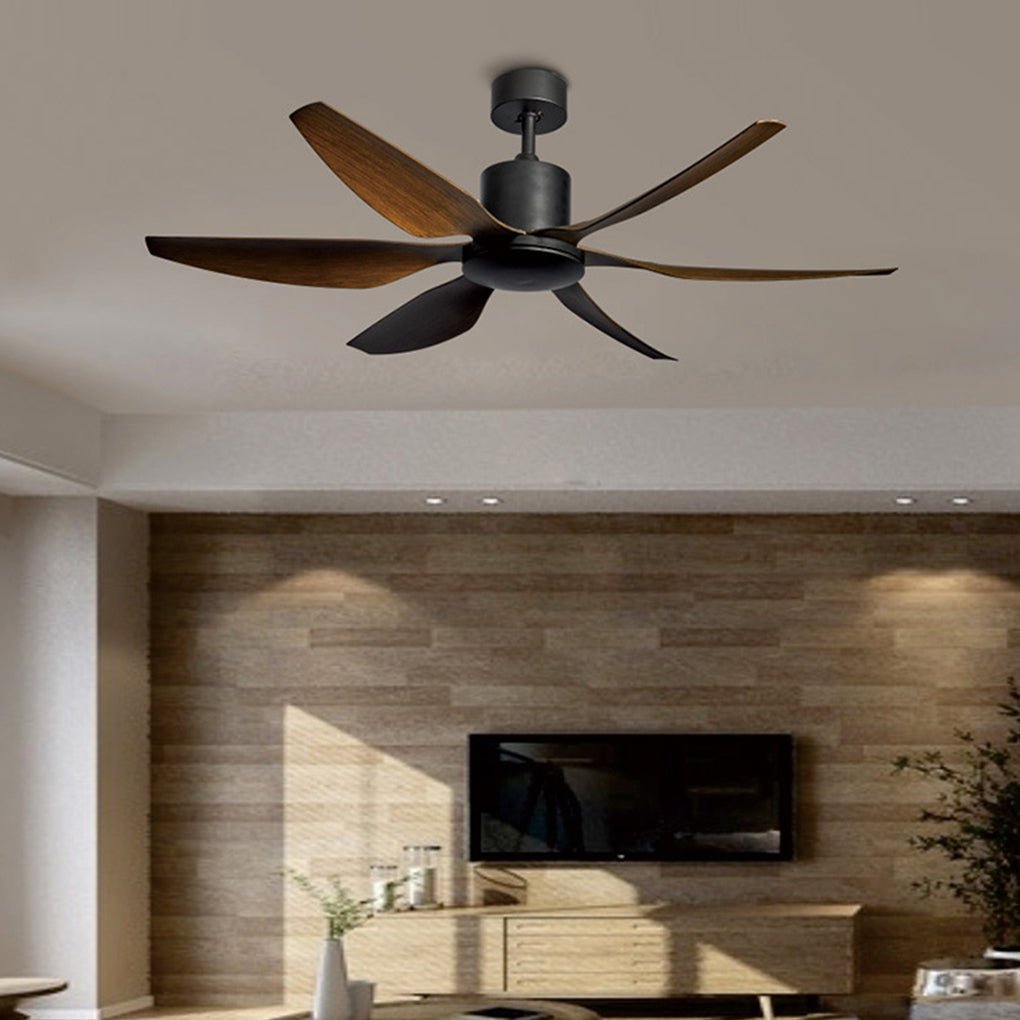 Modern 66-Inch Black Silent Ceiling Fan with Dimmable LED Light & Remote