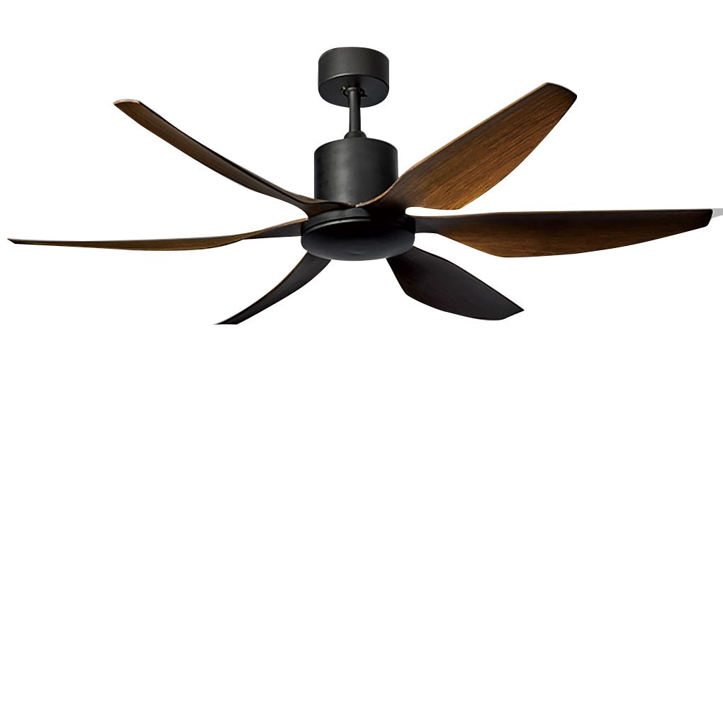 Modern 66-Inch Black Silent Ceiling Fan with Dimmable LED Light & Remote