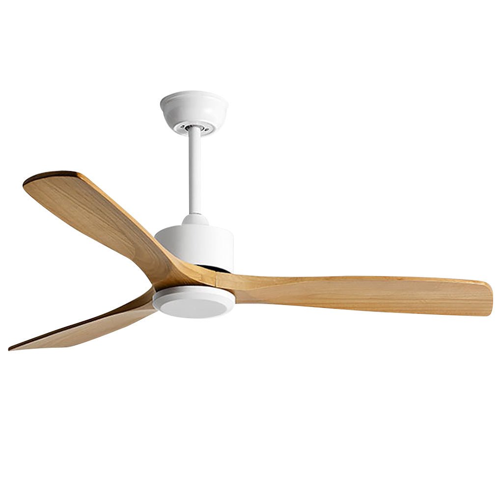 Modern White Remote Control Ceiling Fan with Adjustable Speed for Living Room